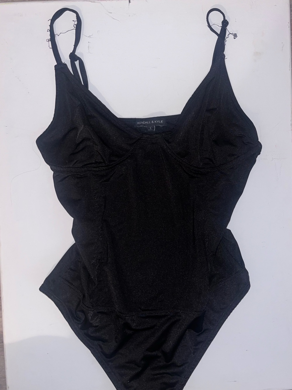 Kendall & Kylie Black Scoop bodysuit